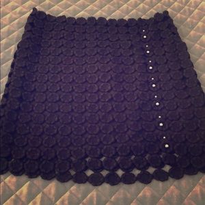 Beau Souci Black lace mini skirt
